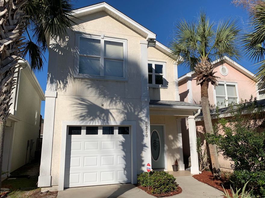 Large 3 bedroom, 2.5 bathroom home located in the heart of east end Panama City Beach. This superior location is walking distance to grocery stores and restaurants. Some of the properties features include 1 car garage, fenced in back yard, washer and dryer included. First floor has your large and open kitchen/living area with double doors leading to the back yard, half bathroom and garage. Second floor features the 3 bedrooms with 2 bathrooms and your laundry room. Master bedroom has on-suite bathroom and large balcony over looking back yard. Pets are allowed with restrictions and fees. Tenants will be screened with background check and credit check.