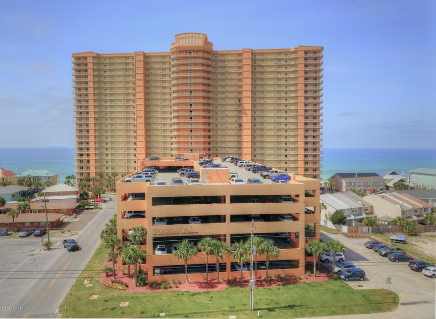 Views for days! Gorgeous and well kept end unit in the sought after Treasure Island Resort. With the wrap around balcony, there are almost 360 degree views of the Gulf. This 3 bedroom, 2 bathroom condo will make a great investment property or second home. Each bedroom has balcony access, tile throughout the unit, and updated master shower. Unit comes fully furnished. All sizes and measurements approximate, please verify if important.