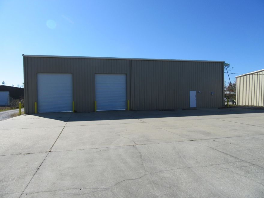 Excellent location on Hwy 390 in the much desired community of Panama City, this 2 story warehouse/office building is perfect for a future industrial business. Lot dimension is 41,250 square feet with a total area of 4,800 square feet, which consists of warehouse space at 3,960 square feet and office space at 1,680 square feet. Warehouse consist of 4 large open bay access points with roll up doors with front and back through fare ability, and interior office consists of 4 large rooms and 2 bathrooms. Industrial businesses can range from boat building, upholstery shop, furniture shop, glass shop, automotive repairs and manufacturing.**Hydraulic Shop Repairs Prohibited***