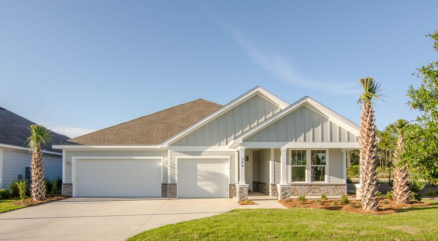 UNDER CONTRACT WITH A KICK OUT CLAUSE - NEW CONSTRUCTION HERON PLATINUM located in Panama City Beach's desired Breakfast Point subdivision built by Southern Coastal Homes-Offering quick easy access to the white sandy beaches of the Gulf of Mexico, Publix anchored shopping center, Breakfast Point Academy-Rated A (walking distance)and the famous Pier Park. INTERIOR features of this coastal inspired home offers a private grand Foyer entrance, large volume Great Room with an open floor plan, kitchen with center island, custom cabinetry with soft close drawers and stainless steel appliances, Master Suite with tray ceiling, expansive tiled shower, double vanity and large walk-in closet. Three more guest Bedrooms with access to full baths plus an Office/5th additional Bedroom, EXTERIOR: This HERON PLATINUM home features a 3 car garage, covered lanai, covered front porch, fully sodded yard with Rain Bird sprinkler system.