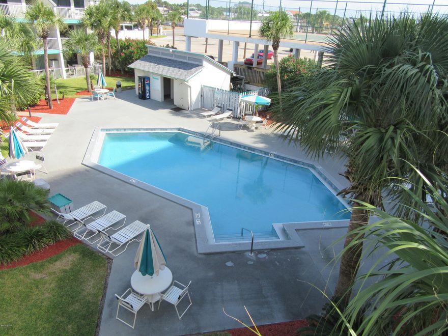 Beautiful 3rd floor fully furnished loft condo overlooking the sparkling seasonally heated pool. Boardwalk to the Beach is less than 50ft away! This is a 1 bedroom, 1 bath condo with 790 square feet featuring a spiral staircase leading up to the generously sized loft bedroom. Nicely furnished and well-kept, this condo is turn key rental ready. NEW Hot Water Heater and NEW Appliances in 2016. Nautical Watch is a low rise, low density complex.Amenities include a seasonally heated pool, a well maintained interior courtyard around the pool area, and a bar-b-que grilling area. All information is believed to be accurate and correct; buyer to confirm & verify if important.