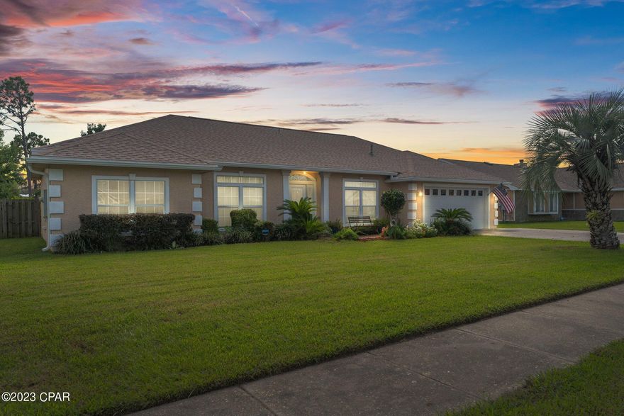 Welcome to the quiet and friendly neighborhood of Callaway Point. This stunning 4-bedroom, 2-bathroom, split floorplan home has everything you could possibly need.

With 1,918 square feet of living space, this beautifully maintained single-story home boasts a spacious layout that includes a large living room and a dedicated dining room. The floor plan creates an inviting atmosphere for both entertaining and everyday living, while an abundance of natural light helps to make the rooms feel bright and open. Whether you're hosting a gathering with friends or enjoying a quiet evening in, this home provides the perfect backdrop for making memories.

One of the standout features of this home is its own private pool and a back patio area with direct access from the master bedroom. Imagine starting your day with a fresh cup of coffee of the patio, a refreshing swim, or unwinding in the evening by the pool with a cold drink, No matter your presence, there are plenty of options to suit your relaxation needs.

With a split floorplan, the master suite feels more like your very own secluded oasis. This space includes a massive 300 square-foot bedroom, his and her closets, and a beautifully updated private bathroom boasting a double vanity and tiled shower.

This home has been thoughtfully updated and meticulously maintained, including a new roof and renovations that followed in the aftermath of Hurricane Michael. These updates not only enhance the aesthetic appeal of the home but also provide peace of mind in terms of its structural integrity and safety.

For those who love to cook or entertain, the kitchen features all stainless steel appliances and plenty of counter space, ensuring that you can create culinary masterpieces with ease. It's the heart of the home, where friends and family can easily gather for meals and conversations.

Need storage space? This home also features a 2-car garage and storage shed in the backyard, providing ample space for your vehicles, storage, or a workshop area. Whether you have a growing family or simply need extra space for your hobbies, these spaces offer versatility and convenience.

Callaway Point is a quiet and peaceful community, perfect for those who value privacy and serenity. The neighbors are friendly, and the community itself exudes a welcoming atmosphere that you'll quickly come to love. With water views just a short stroll away, you will understand how this enhances the appeal of this neighborhood.

This is a rare opportunity to own a beautifully updated, spacious, and meticulously cared for home in Callaway Point. With its impressive features, a pool for endless summer enjoyment, and convenient access to the water's edge, this property offers the perfect blend of luxury and tranquility.

Don't miss the chance to make this exceptional residence your own. Contact your favorite agent today to schedule a private viewing and experience the charm of this wonderful home. Your dream home awaits!

*all measurements are approximate and should be verified*