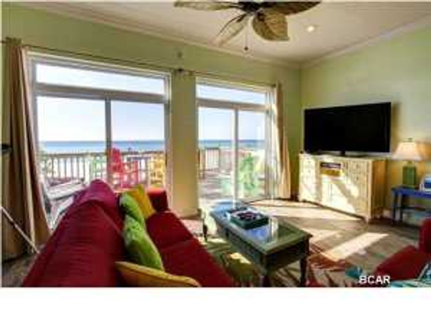Imagine relaxing to the sound of the surf or waking up to Gulf views from two Master Suites! It doesn't get much better than this! Southern Exposures is a 5 unit Gulf Front development situated at the tranquil West end of Panama City Beach just 2 miles West of Pier Park. The building recently underwent a complete renovation from top to bottom... inside and out. This West end three-story condo sleeps 16 and offers 4 bedrooms, 4 1/2 baths and 2,235 sq ft of luxury living space and tile plank floors thru-out. The first level features a light, open kitchen with upgraded stainless steel appliances, plenty of cabinets, wet bar, pantry and ample counter space. The great room offers plenty of room for large gatherings and breathtaking Gulf views. Double sliders open to an extra large balcony