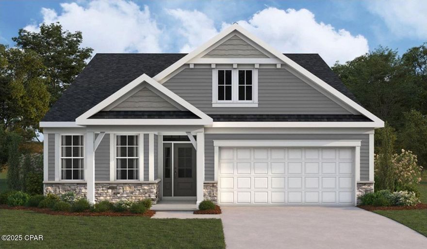 Stylish new Camden plan by Fischer Homes in beautiful Salt Grass at Ward Creek featuring a welcoming covered front porch. Once inside you'll fall in love with the 9ft ceilings and wide open concept design with an island kitchen with built-in stainless steel appliances, upgraded cabinetry with 42 inch uppers and soft close hinges, durable quartz counters, large walk-in pantry and walk-out morning room to the patio and all open to the spacious family room. The primary suite is located in the back of this home and includes an en suite with a double bowl vanity, walk-in shower and large walk-in closet with laundry room access for easy laundry days. There are 2 additional bedrooms and a centrally located hall bathroom on the main floor. Upstairs you'll find the 4th bedroom, full bathroom and large loft. 2 bay garage.
