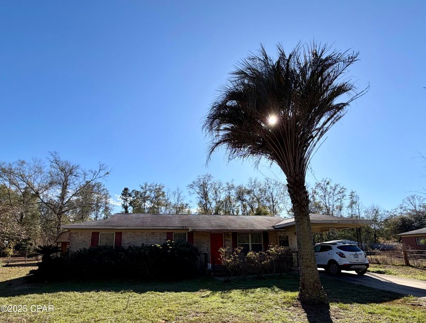 Check out this 2 bedroom, 2 bath brick home with an office.  Nice size living room with a coat closet.  The kitchen and dining area are open to each other.  Two hall baths - one has a step-in shower.  Big laundry room with cabinets & room for a freezer.   

There's plenty of storage outside with a 12 x 24 storage building with a front porch, 2 lofts and electricity.  Plus, another small storage building.  There's a 10 x 12 metal workshop with concrete floors and electricity.  

The home has newer laminate flooring and the roof was replaced in 2018.  With a little TLC, this will be a nice place!  One of the bedrooms needs some drywall work.  The bathrooms need some attention such as a new shower head, faucet & drywall repair.  There's a little wood rot over the front porch where the fascia is missing.