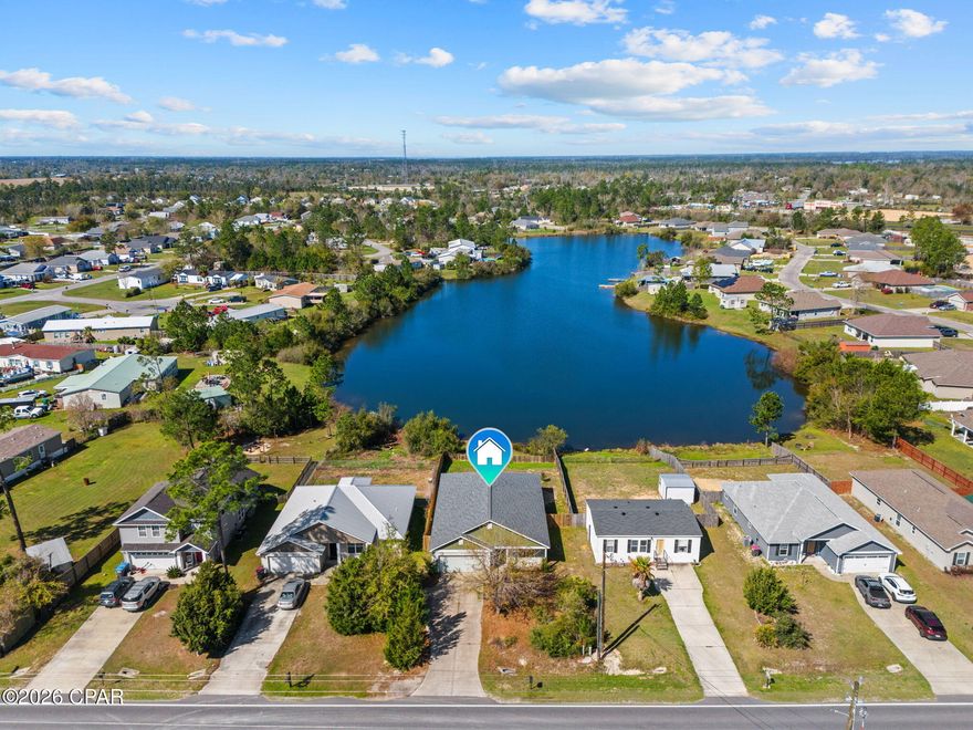 Welcome to 6928 Bayou George Drive, a well-maintained 3-bedroom, 2-bathroom home offering comfort, functionality, and value in a convenient Panama City location.... with no HOA.

This home features a practical layout designed for everyday living, with inviting living spaces and a natural flow throughout. Whether you're relaxing at home or hosting guests, the floor plan offers flexibility to suit a variety of needs.

Enjoy views of a large pond that create a more private, secluded feel--while still being just a short drive to local stores, restaurants, schools, and Tyndall Air Force Base. It's the balance of peaceful surroundings and everyday convenience that many buyers hope to find.

The fully fenced backyard adds even more appeal, providing a ready-to-enjoy outdoor space ideal for pets, entertaining, or simply unwinding.

This property presents an excellent opportunity for buyers seeking affordability without sacrificing key features.  

With its combination of features, location, and value, this home is a must-see!

If important, buyer to verify information and measurements.