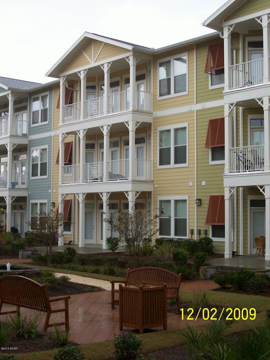 LIVE LIKE YOUR ON VACATION! Island Reserve is one of Panama City Beach's newest resort condominium complexes featuring all of the ammenities of a 5 star resort. Island Reserve features a gated entrance, covered parking, massive lagoon pool with lounges, beautiful club house with indoor gym with basketball court, fitness center, media room, game room with card tables and billard table, and much much more. Lush landscaping is around ever corner surrounding side walks with benches. This unit is a 2 bedroom, 2.5 bath unit featuring bamboo laminate flooring, stainless steel appliances, granite counter tops, and washer and dryer are included.