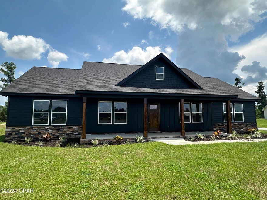 Brand New Construction. The tranquil Arboles Subdivision is nestled just minutes from downtown Altha and features a 1,920 SqFt 4 Bedroom 2 Bath Split Floor Plan home on a Half Acre Lot. This beautifully built home will have a spacious open concept Kitchen, Family Room and Dining area. Construction features include a 25 Year Architectural Style Shingle, Fiber Cement Siding, R 38 Insulation to keep those power bills down and a Side Entry 2 Car Garage. Finishes inside include Hard Wood Cabinets throughout with Granite Countertops, New Appliances, Extensive Molding throughout, Upgraded Vinyl Plank and an Upgraded Lighting Package. Master Bedroom includes Tray Ceiling with Up Lighting, and the Master Bath includes Double Walk-in Closets, Double Vanities, a Garden Tub and a Walk-in Shower. Completing the look, outside comes with a Full Landscaping Package and Front and Back Covered Porches just perfect to sit and watch the sunset. Make a call today to get specific details on this property.