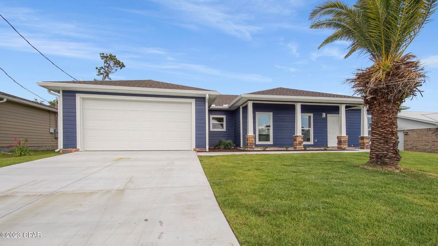 'CURRENTLY UNDER CONTRACT, SELLER ACCEPTING BACKUP OFFERS' Welcome Home! This beautiful New Construction 3BR/2BA 1,784 sqft home built by Jeff Phillips Construction is centrally located to Tyndall Air Force Base, boat landings, shopping, parks, restaurants and more. Interior features include a split bedroom plan, large living room, dinning room, spacious kitchen with island, pantry, laundry room with wash tub sink, linen closet, a large master bedroom, huge walk-in master closet, master bath features a walk-in tile shower and double sinks. The exterior features include a privacy fence yard, sprinkler system, covered patio and fully landscaped. The builder did many upgrades throughout the home to include spray foam insulation, tankless water heater, impact windows, granite countertops, stainless steel appliances, dimmers on the light fixtures, recessed lighting, tile backsplash, gutters and many more. Don't miss this amazing home, call your favorite Real Estate Professional today and come see this beauty! Verify all dimensions, and information if important.