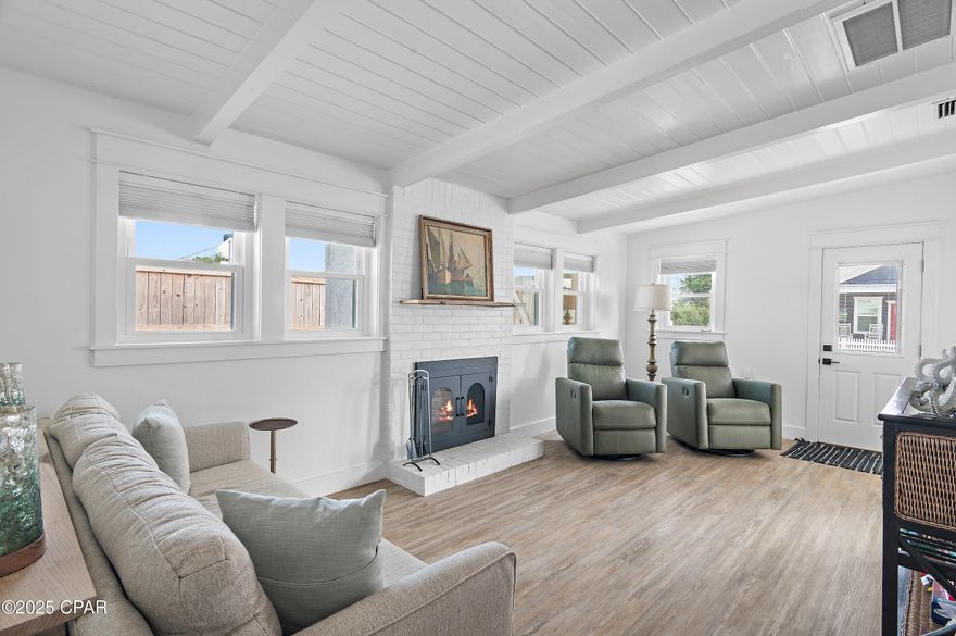 Beautifully remodeled Laguna Beach getaway just two blocks from the Gulf! This spacious and inviting single-level, fully furnished home sits on a fenced double lot and has been completely updated with attention to every detail. Inside, you'll find custom built-in closets, updated lighting, new cabinetry, stainless steel appliances, new flooring, new roof, and new windows throughout. The bright, open layout includes multiple living areas � a cozy family room with fireplace and blackout shades for movie nights, plus a sunny Florida room perfect for morning coffee or afternoon relaxation.

With three bedrooms and two beautifully renovated bathrooms, the home comfortably accommodates family and guests. Two bedrooms feature king beds, and the third offers a full-over-queen bunk. The sunroom includes a daybed for extra sleeping space or a peaceful reading nook.

Step outside to a large fenced patio with grill, perfect for entertaining or unwinding after a day at the beach. Additional highlights include RV hookup, golf cart, ample parking, and a pet-friendly yard.

Ideally located near Thomas' Donuts and Carousel Grocery, this property is just a short walk, bike, or golf cart ride to convenient beach access points and the scenic bike path connecting to Pier Park and 30A. Whether you're seeking a primary residence, second home, or excellent rental investment, 325 Coronado Place offers the perfect blend of comfort, style, and location in one of Laguna Beach's most desirable areas.