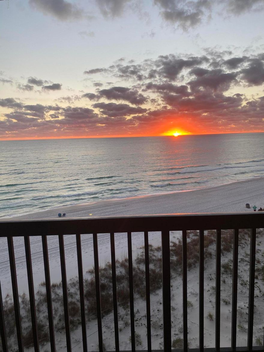 'CURRENTLY UNDER CONTRACT, SELLER ACCEPTING BACKUP OFFERS' Looking for a sunset view?  This Great 2 bedroom/2 bath MidRise unit in the C1 building has it with its straight out view of the Gulf and its sandy white beaches.  The unit comes fully furnished and has had some upgrades but priced right so that you can put your own personal touches on the interior.  Pinnacle Port Resort is situated on a 25+ acre site within a beautiful gated community having over ¼ mile of beach frontage!  The complex has lots of amenities including two swimming pools, tennis courts sauna/steam room, fitness room, its own private freshwater dock with boat slips boat launch and wi-fi. Please note that the owner pays an electricity bill for lighting and appliances.