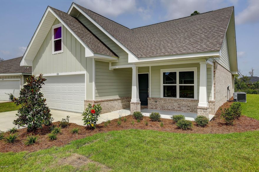 SELLER OFFERING $5000 IN CLOSING COSTS

NEW CONSTRUCTION, CAMRYN'S CROSSING II subdivision in Lynn Haven built by Southern Coastal Homes. INTERIOR features of this coastal inspired home offer an open floor plan, foyer entrance into the large volume Great Room with tray ceiling that flows into the kitchen with center island, custom cabinetry, and stainless steel appliances, open access into the dining area from kitchen, and separate laundry room. Master Suite has tray ceiling, double vanity, garden tub, and large walk-in closet. 4th BR/Bonus room with full bath upstairs. This home includes features of the DESIGN BOARD shown in the photos. 

EXTERIOR-This ALL BRICK home has a 2 car garage, large covered lanai, covered front porch, fully sodded yard with Rain Bird sprinkler system