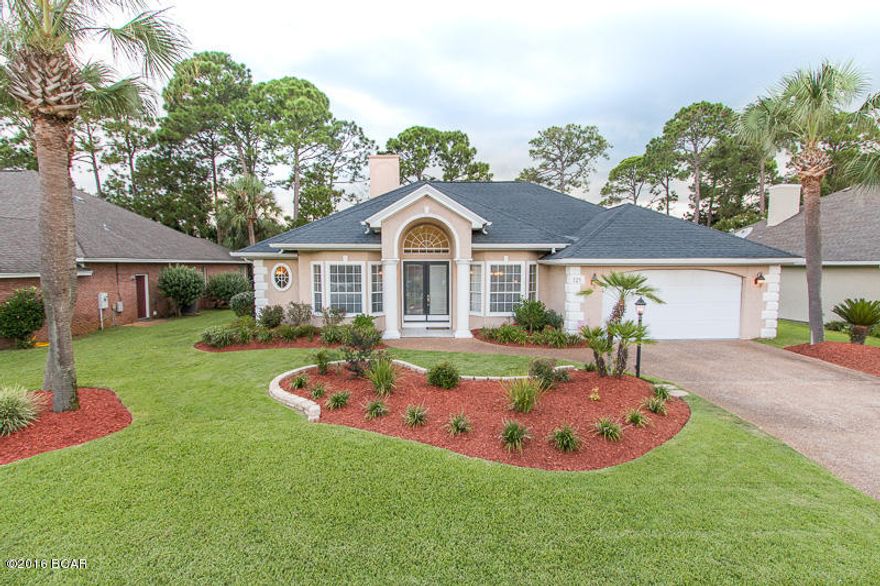 OPEN HOUSE this Sunday May 14th from 12-2pm! Stunning, elegant, and magnificent don’t even begin to describe this beautiful home, with a pool, in Palm Bay. As you walk in the grand entry you’ll immediately notice the attention to detail by the archways, crown moulding, and pillars. You’ll also absolutely love the high ceilings and large glass doors overlooking the 20x8 screened in patio. The owners have taken great care of this property inside and out, and it shows! The formal dining room and formal living room both have beautiful, high quality flooring. The kitchen, breakfast area, and living room are open, with tons of natural lighting. If you have a growing family or love to entertain, this home is set up perfect. The living room has a large sliding glass door giving you great views of the back yard and pool area. The 3 bedrooms are split, with an additional 14.6x11.6 room that has its own bathroom. This would be great for a 4th bedroom, office, nursery, or media room! If you're looking for a home with an exceptional master suite, beautiful backyard, completely move-in ready, and in one of the most sought after neighborhoods in Panama City Beach....HERE IT IS!