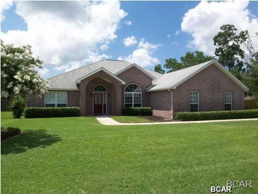 Large brick 4BR/3BA 2956sqft home located on a cul-du-sac with an open and SPLIT BDRM floor PLAN.Living room features a Corner Fireplace and raised ceilings.A spacious kitchen, all granite countertops and tiled backsplash,lots of cabinets and an eat in area that opens through French doors to the heated and cooled Florida room.Three large bedrooms on one side of the house with two rooms that share a Jack and Jill bathroom.Large Master bedroom with his and her closets, coffered ceiling and long windows: the room is sunny and open. Master bath has cultured marble separate vanities,a garden tub and separate shower. A spacious laundry room and a full 3rd bath.Large Yard with privacy fence and an over sized two car garage with a utility room.Seller offering $2,500 toward buyers closing cost.