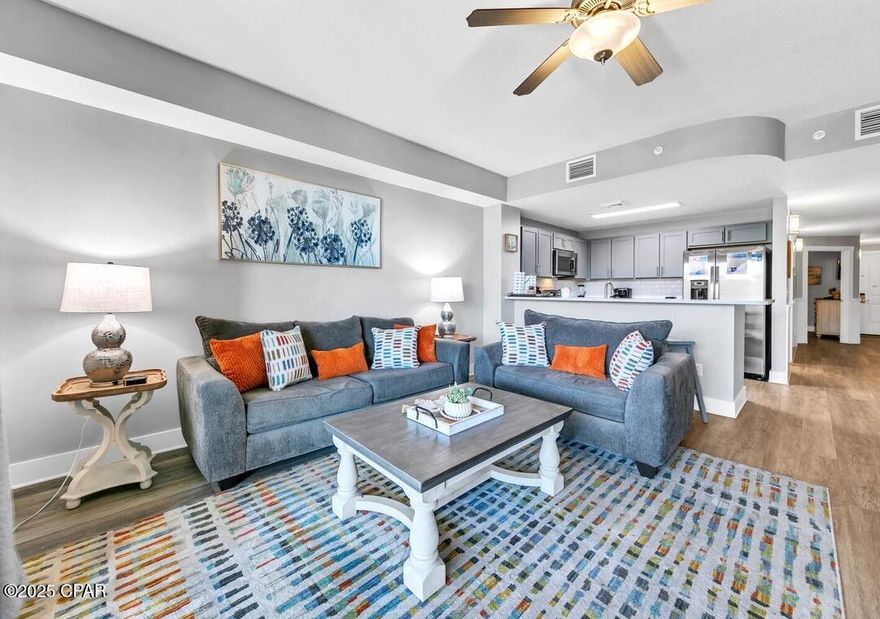 Discover Unit 310, a stylish, fully furnished 1BR plus XL hallway bunks, 2-bath condo offering modern coastal living in one of Panama City Beach's most desirable resorts. Built in 2020 and beautifully updated, this unit delivers the fresh, upscale feel buyers want. Located on the 3rd floor, you can park on the same level for rare, effortless, elevator-free access straight to your door. Inside, enjoy an open layout, contemporary finishes, and plenty of room for guests, perfect for personal use and rental income. Positioned just steps from Pier Park, you'll have premier shopping, dining, and entertainment right at your fingertips. This unit is already in a rental program and an ideal second home, vacation retreat, or investment opportunity.