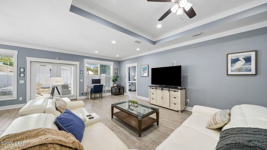 Welcome to 330 Palm Drive--an exceptional opportunity in the highly sought-after west end of Panama City Beach. Perfectly positioned just a short 10-minute walk to the sugar-white sands and emerald waters of the Gulf, this beautifully appointed 3-bedroom, 2-bath home blends coastal charm with modern comfort.
Step inside to discover an inviting open layout highlighted by raised tray ceilings in every room, creating a spacious and airy feel throughout. The gourmet kitchen is a true centerpiece, featuring an oversized island, stainless steel updated appliances, and an extra-large refrigerator--ideal for entertaining or hosting guests.
The home is tastefully furnished with coastal décor, offering a turnkey experience for immediate enjoyment or rental income. Custom finishes elevate the space, including beautifully designed bathroom counters and showers, along with spacious custom walk-in closets that provide both luxury and functionality.
Outside, enjoy your own private backyard--perfect for relaxing after a day at the beach, entertaining friends and family, or creating your own outdoor oasis.
With no HOA and no rental restrictions, this property offers unmatched flexibility. Whether you're searching for a primary residence, second home, or a high-performing short- or long-term rental investment, 330 Palm Drive checks every box.
Located in one of the most desirable areas of Panama City Beach, you're just minutes from dining, shopping, and local attractions, all while enjoying the quiet charm of the ''West End''.

Don't miss your chance to own a piece of paradise with endless potential.
Call me OR your trusted realtor and see this home for yourself!