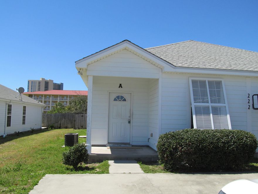 Cute 3 bedroom, 2 bath duplex with new paint inside. Home features open living area, kitchen with breakfast bar, large storage room, back deck fenced area off master bedroom.