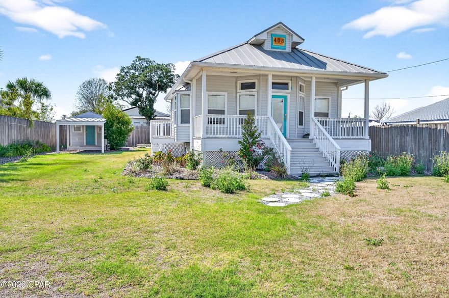 Tucked into a quiet, golf-cart-friendly neighborhood just a short stroll from the sugar-white sands, this charming Panama City Beach cottage offers a rare combination of privacy, space, and thoughtful updates, that sits on an incredibly oversized lot with a sprawling, beautifully maintained lawn.

Fully renovated in 2018, the 2BR/1BA home blends classic coastal character with modern comfort. Inside, a bright, open floor plan is enhanced by soaring 10' ceilings and large windows that fill the space with natural light, creating an airy, inviting feel throughout. The kitchen features granite countertops, soft-close cabinetry, and quality finishes, while hardwood floors run seamlessly through the home. The bathroom is equally well-appointed with a frameless glass walk-in shower, and a tankless gas water heater adds everyday efficiency.

Outdoor living is where this property truly shines. A welcoming wraparound front porch sets the tone. The expansive yard, kept lush with a full sprinkler system, offers endless possibilities, whether for adding a pool or simply enjoying the space and privacy that's increasingly hard to find this close to the beach. A detached, powered outbuilding provides flexible use for additional storage or a workshop.

With no HOA and no short-term rentals, the neighborhood maintains a peaceful, residential feel - ideal for a primary residence or a private beach retreat. Everything you need is within easy reach; the home is just minutes from Pier Park and some of Panama City Beach's best dining, shopping, and attractions, including its newest addition, Topgolf Panama City Beach.


Opportunities like this - a large lot with walkable beach access - don't come around often in Panama City Beach. Schedule your private showing today!