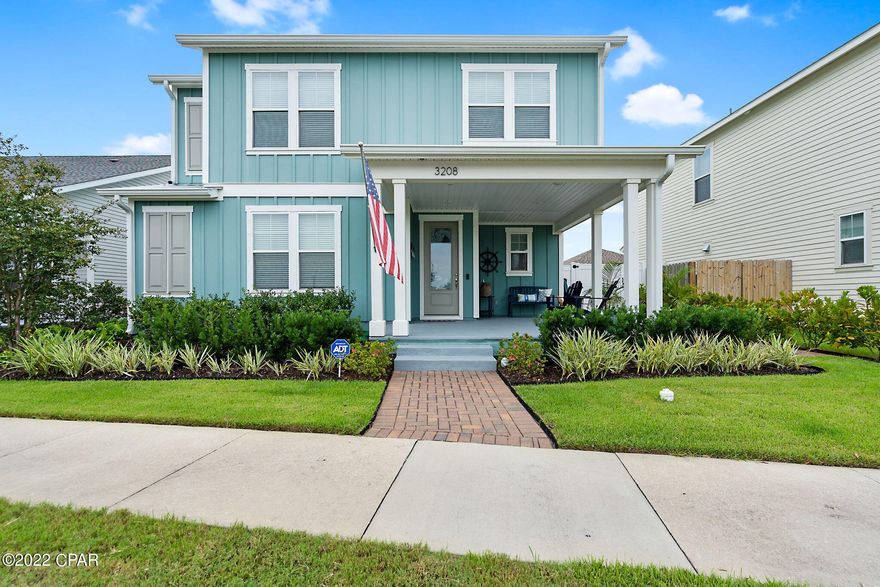 ***Beautifully upgraded 3 bedroom with loft(and office) 2.5 bath Sweetbay home ready for a new owner!*** Sellers added over $40,000 in upgrades when building this beauty. Upgrades include: Quartz countertops, stainless steel appliances, vinyl and tile flooring, recessed lighting in living room and kitchen, built in office work desk, custom blinds throughout home, back porch ceiling fan, brick pavers in front patio, 6ft white PVC privacy fence, master bedroom and pantry built in cabinetry, hurricane fabric window coverings, garage ladder for attic access, gutters, and a 3 car garage with an additional concrete parking slab for a total of 5 parking spaces!! Too many upgrades to list. Hurry before this one gets away! All information is approximate and should be verified by buyers if important