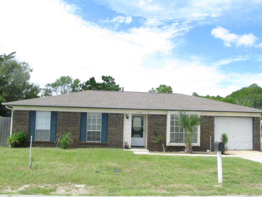 4 bedroom, 2 bath home with garage and fenced back yard with storage shed. Property features open living area, large eat in kitchen on corner lot. Gas heat and water heater.