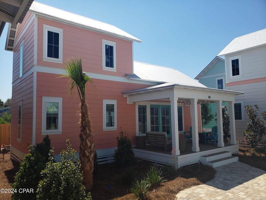 Be among the first to discover this thoughtfully curated and efficiently designed home in a charming ''surf village'' at Margaritaville Beach Cottage Resort in Panama City Beach.   The Surf's Up plan lets you connect and gather on your side porch or step inside to explore 760 sf of heated/cooled space perfectly designed to fit your every need.  These charming tiny homes feature a bedroom with a king bed and bath on the first floor and a sleeping loft with built-in full over full bunk beds on the 2nd level.  Located in the exciting new Margaritaville Beach Cottage Resort, homeowners and their rental guest will have a hard time deciding what to do first; you can relax in the huge resort pool, take a trip around the 425 ft long lazy river, ride down one of two waterslides, soak in the sun on the 580 feet of dedicated beach, have a margarita and cheeseburger from the grill, play games on the lawn, watch outdoor movies and much, much more.  Don't miss your opportunity to enjoy everything the Margaritaville lifestyle has to offer!

Water, trash, landscaping, TV, Internet and phone are all included. In addition, Club dues are $150/month and membership is mandatory for all homeowners. Total HOA, Condo and Club fees are $2068/quarter.

We anticipate construction for these homes will be complete around Summer 2024.