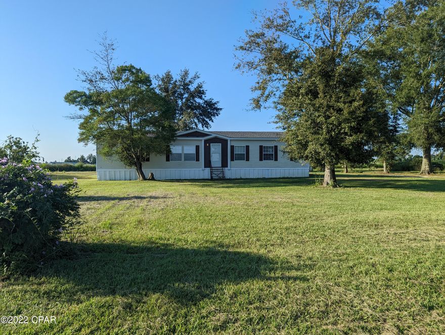 Remodeled 3 Bedroom 2 Bath Home in Altha! This Home rests on a large 1 Acre lot, and features a split floorplan layout. The main living, dining, and kitchen area has an open concept that features amenities such as a corner fireplace, large breakfast bar, pantry, and ample cabinetry. The master suite features a large walk-in closet, double vanity, walk-in shower, a soaker tub, and its own office/nursery. The opposite end of the home features two large guest bedrooms, and a large guest bath equipped with a double vanity. Out side, the property boasts lightly scattered trees accompanied with flower bushes. This is a gem that will not last. Schedule your showing today!