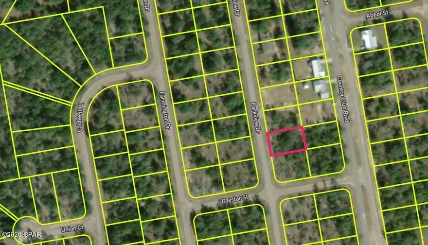 Vacant Mixed Use Lot in Sunny Hills, Washington County, FL

Vacant 0.23-acre lot (approx. 80 ft x 125 ft) located on Parkview Dr in Sunny Hills, Washington County, FL. Zoned Sunny Hills Mixed Use (SHMU), offering additional flexibility for future use subject to county regulations.

Located approx. 45 minutes from Panama City Beach, paralel to Country Club Blvd and near the Sunny Hills Golf area. Paved road access with existing homes nearby and ongoing development in the area.

Features:
- 0.23 acres / approx. 10,000 sq ft
- Approximate lot dimensions: 80 ft x 125 ft
- Mixed Use zoning
- Flood Zone X
- No HOA

Negotiate directly with the Owner

Buyer to perform all due diligence regarding zoning, utilities, buildability, setbacks, and intended use.