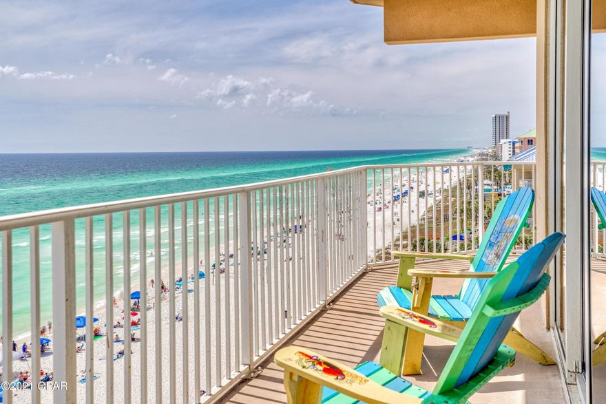 Tidewater Beach Resort #601 is one of Panama City Beach's premier condo floor plans. You'll never miss a sunset from this perfectly positioned west corner property with excellent wraparound balcony. Offering 3 bedrooms, 3 bathrooms and additional bunk room with 2,248sf of living space it is truly hard to compare to the space this plan offers. This particular condo is in excellent condition having been occupied by the seller and not rented since taking ownership. Tidewater Beach Resort offers one of the best locations in town with close proximity to Pier Park Mall, Frank Brown Park, and the International Airport (ECP)! You can't go wrong with Tidewater amenities including 2 outdoor gulf front pools, 1 indoor heated pool, game rooms, restaurant, tiki bar, a convenience store, a huge beach front fitness center, movie theater, 4 hot tubs, saunas, steam rooms, conference room, covered parking, a computer lounge, library/game area and a beautiful owners lounge on the 30th floor.