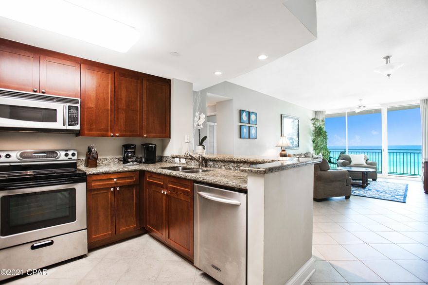 Beautiful with Priceless views, AQUA 303 is one of the highest in demand across the Gulf Coast! Located on the 3rd floor, You may enter this condo directly from the Skybridge level and do not have to access elevators plus you have an additional elevator that takes you to the pool and beach from the 3rd floor, giving you fast and convenient access to all amenities without high traffic.  Best kept secret is that it is like having your own private elevator to the pool and beach!  2 King Master Suites on Water with top to bottom wall of sliding glass and glass doors to take in the breathtaking views of the Sparkling Blue-Green Ocean on the Emerald Coastline, 2 Bathrooms including Master ensuite and Guest with Double Vanity and Bonus Room w/ 2 Twins. Exquisite interior spaces include a beautiful Master Suite w/ ocean view window and glass door to spacious balcony with ensuite garden tub and separate enclosed glass shower, Master Suite Guest room 2 w/ bath/shower combo and double vanity, Bonus room 3 with two twins, spacious kitchen w/ granite countertops, refrigerator, microwave and laundry w/ washer/dryer. AQUA 303 is unique as it is the one of the only condos with a bonus room with a privacy door which in return is set in the rental market as a 3 bedroom and drives 3 bedroom rental income averaging between 58K and 68K!

PCB has been defined as No. 2 ''Emerging Destination'' in the world!  Aqua is in the middle of a Goldmine at Pier Park and nothing compares to this opportunity across the Gulf Coast!  Connect to the magic of the gulf and fulfill your beach front ownership and vacation dreams in this Luxury AQUA 303 condominium!

AQUA commands one of the most enchanting views on the gulf coast as this beautiful property rises above the white sands of Panama City Beach to the vibrant blue of the Gulf Coast sky. Sandy white beaches and blue-green crystalline waters stretch as far as the eye can see. Experience the poolside café, the whirlpool spa and the majestic beachside terrace of pools, fountains and water gardens - Aqua is your ultimate Gulf-front vista, all the beauty of resort living and all the comfort of home.

Vacation pleasures abound as there is championship golf, fine restaurants, spectacular shopping, sport fishing, scuba diving, parasailing and amusement parks...or just make new tracks in the sand. Whatever you choose, AQUA is both your enchanting host and your luxurious sanctuary. While at Aqua you can enjoy on-site pampering services such as our Aromatherapy Steam Room, Fitness Center, supervised Kid's Club during peak vacation seasons, Poolside Party, Meeting and Media Room, an Event Center and more.

Entertainment Highlight:
AQUA is located 10 minutes from the Northwest Florida Beaches International Airport and just a pleasant stroll away from PIER PARK, a 240-acre high-energy entertainment, dining and retail wonder for the whole family. Pier Park is a unique open-air regional retail environment providing shopping, entertainment, and dining experiences.

Ride the Waves of Luxury Living! AQUA 303 is a contemporary coastal classic with a touch of modern beach elegance! Your Dream and Drop of Heaven on the Gulf Coast awaits you!