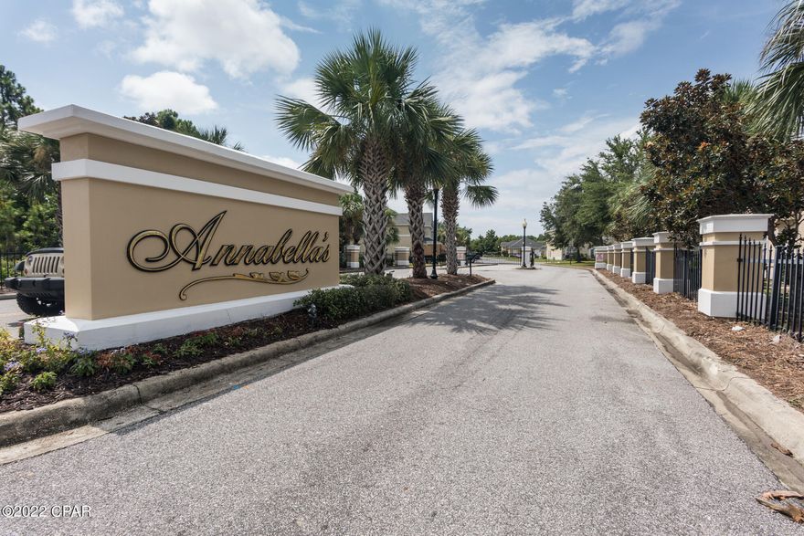 Welcome to Annabella's townhomes! This is a very well kept 2 bedroom 2.5 bath townhome located within a gated community with a pool. The floor plan is very open and feels very large. The first floor features LVP in living/dining, open concept kitchen, laundry room and a 1/2 bath. Upstairs are two large bedrooms with their own private baths.  New carpet on stairs and entire upstairs area.  HVAC is newer as is the hot water heater. This townhome has been well cared for and will not last long in this very popular subdivision.