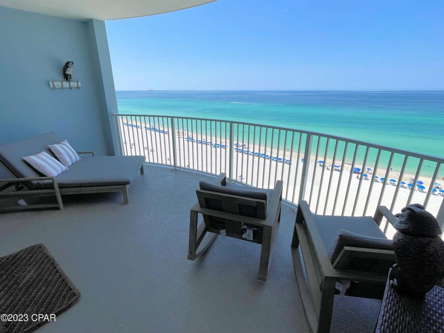 Why not have your own rental place for your family to vacation for free? A rental machine that has earned $35,000 so far this year and $38,000 last year. This well-maintained condo is offered fully furnished and ready to pay for itself. Offering a way to escape, unwind, and immerse yourself in the life you want. Nestled along the sun-kissed shores of Panama City Beach, Twin Palms is a low-density resort with only 5 condos on each floor. This residence is on the 10th floor with an oversized beachfront balcony. With tastefully decorated interiors and modern amenities, they offer a private retreat for guests seeking relaxation and rejuvenation. The panoramic views of the Gulf of Mexico from the living space and large, covered balcony are simply breathtaking. You will find quality furnishings, brand new AC, and tasteful updates throughout. The spacious bedroom has its own bathroom and there are hallway bunk beds plus a sleeper sofa. The full kitchen features stainless, granite, breakfast bar and stackable laundry. Great Item --- there is a storage closet outside the unit for beach supplies, bicycles, and fishing gear. Relax in the beachfront pool or hot tub or lounge chair on the sun deck. Indulge in the invigorating sauna, steam, indoor spa, or gym. The convenient, gated garage offer unassigned parking underneath the building so no long walks. Owner pets are welcome and the approved dog beach, and dog park, are nearby. There is a poolside grill and dining area and tasty eateries across the street. And, this central location is just a few minutes from exciting Pier Park or tranquil St. Andrews State Park! Twin Palms just went through a major renovation and is located on a nicely renovated streetscape with new sidewalks, street lamps, and tropical landscaping. In addition to using it as a rental investment, full-time condo living offers a multitude of benefits. You can combine the perks of homeownership with the convenience of communal living. Enjoy luxurious amenities, while leaving maintenance tasks to the association. A sense of community, access to desirable locations and ease of maintenance, make it an attractive lifestyle choice. Whether lounging by the outdoor pool, strolling along the pristine beach, or indulging in the local culinary delights just steps away, the Twin Palms location provides the perfect setting to immerse oneself in the beauty and tranquility of this coastal paradise. Reach out for a Cost To Own Estimate today to see how rental income offsets ownership expenses. A beautiful investment opportunity (: