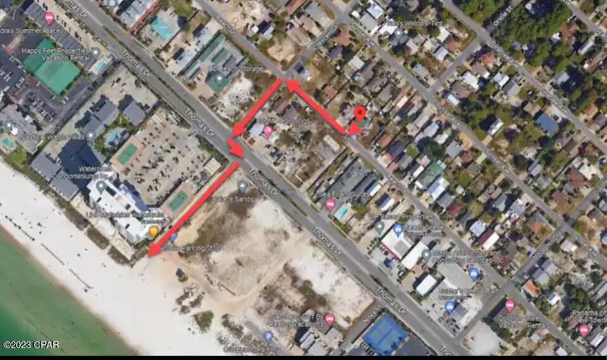 Beautiful Fully Furnished 2 Bed/ 2 Bath upstairs unit available for 9 month lease. Short Walk to beach. Gorgeous Gulf view from living room! Outdoor shower, large back yard. Water, trash and internet INCLUDED.