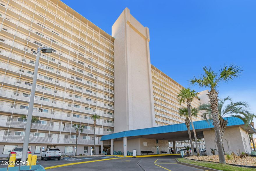 CURRENTLY UNDER CONTRACT, SELLER WILL CONSIDER BACKUP OFFERS.  LOCATED NEXT DOOR TO FABULOUS TOOTSIES OPENING SOON...GULF FRONT offering stainless appliances, washer/dryer, hallway bunks, solid rental history  2 gulf-front pools, one heated, 3 hot tubs, gym, tiki bar, grills poolside restaurant.  Close to the state park, grand lagoon, fabulous shopping and dining!  24 hour security.