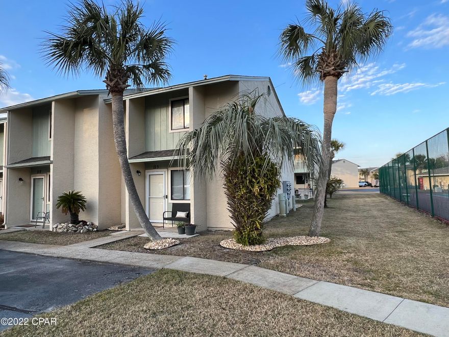 'CURRENTLY UNDER CONTRACT, SELLER ACCEPTING BACKUP OFFERS' * Gated Resort of Gulf Highlands Beach Resort located across the street from THE BEACH. This 2 Bedroom 2.5 Bath + Bonus Room is one of the closest units to the Beach! If you are looking for an UPDATED and Fully Furnished unit... YOU JUST FOUND IT! The Seller of this Non-Rented unit recently installed: NEW LVP Flooring, Brand New Ensuite Main Bath with Tile Shower, New Kitchen Appliances including a Gas Stove, Renovated Laundry Room with Front Load W&D and Tankless Water Heater, Updated Interior 2 Panel Doors w/Trim & Hardware, and the Exterior & Interior of the unit was Painted in 2021. This End Unit has plenty of space to add an additional Parking Space and is conveniently located next to a Tennis Court, Pool, and Community Gym. Must See STEPS to the Spacious ATTIC. More NEW ITEMS... Deep Stainless Sink, Front Storm Door, Exterior Lighting, Light fixtures & Switches & Outlets, Closet Shelving in BR's, Pine Stair Treads. Garden Bed Rocks. Roof '2013, A/C '2014, Appliances '2021, Dryer '2020, WH '2020. Newer Kitchen cabinets. Bonus room / Office / Bunk off Main Bedroom. Walking Distance to several Attractions, Dining, Shopping, Post Office, and Walmart.  HOA fees are $750/Qtr and include Household Trash, Internet, Lawn Mowing, Sprinklers, Some Pest Control, and the Amenities... 11 Pools "5 Heated", 4 Tennis Courts " 2 Lighted", Fitness Center, 18 Hole Mini Golf, 2 Playgrounds, Shuffleboard Courts, Conference Center, and a Private Club House with a Snack Bar on The Beach along with 1 of the 11 Pools. There is NO extra charge to use the Amenities. Buyer to VERIFY Sizes & Ages IF IMPORTANT.