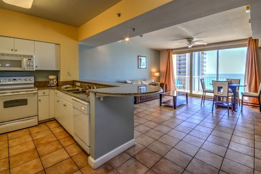 Beautiful 1 bedroom with separate bunk space that is actually a bedroom as well. Master bedroom is on the Gulf of Mexico side of the condominium. Parking space comes with this unit.