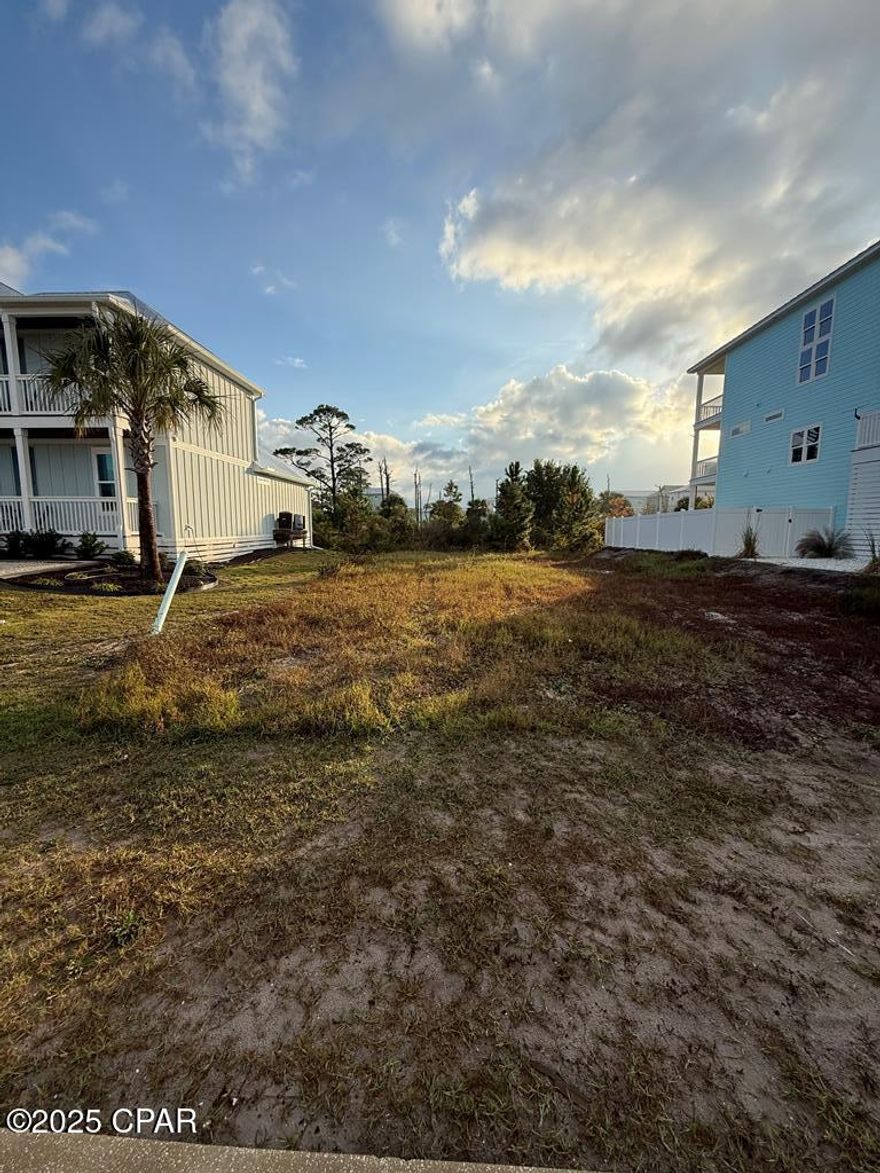 Great building lot with gulf views in the gated and established beach community of Villa Del Sol. Villa Del Sol is a bustling beach front master planned subdivision with dedicated beach and bay access, community pool, TWO pickleball courts, gated entry, brick paver streets with ribbon curbing, reasonable restrictions and association fees, and much more. Villa Del Sol is located at the beginning of Cape San Blas near Salinas Park (driving access point) and only 10 minutes to Port St Joe and 20 minutes to Apalachicola.