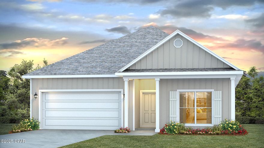 Welcome to 430 Wolcott Way, a new home at Bayside at Ward Creek in Panama City Beach. This home is under construction and features the Rhett floorplan, a four-bedroom, two-bathroom home with over 1,700 square feet of living space. As you enter this home through the bright entryway you will find EVP flooring in the foyer leading to three guest bedrooms. Continuing through the foyer you will find an open and spacious living area. The kitchen serves as the heart of the home and features quartz countertops, beautiful white upper and lower cabinetry and a stainless-steel appliance package that includes a smooth top stove, microwave, and dishwasher. Enjoy spending time with guest and family comfortably with your open kitchen. 



  
 
The primary bedroom is located off the living area and has private ensuite bathroom with a large shower with glass enclosure, dual sink vanity with quartz countertops and lower cabinetry for storage, a separate water closet and large soak tub as well as a large closet. The guest bedrooms have spacious closets and share a full bathroom with shower and tub combination. Each bedroom has plush carpet and spacious closets. This home has a Home is Connected® Smart Home Technology Package.  

Enjoy afternoons or morning coffee from your covered back patio or relax on your front porch as you look out to your lawn and a flower bed off the entry walk. This home is located just a short walk from the community pool. Call us today for more information on this home.