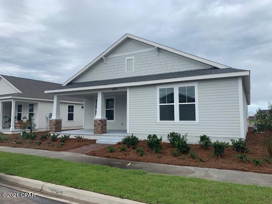 The Marco I Boatbuilder elevation floor plan is the largest one level home that SweetBay offers. If you need space and are tired of stairs, this is it! Currently being marketed as a 3-bedroom, 2.5-bath home with a den but the den has a closet making it a 4 bedroom house. The kitchen showcases granite countertops, tasteful backsplash, recessed lighting, stainless steel appliances, and a spacious pantry. The master bedroom is a split bedroom and has a double vanity, tiled shower, and bathroom walk-in closet. The home highlights a covered front and back porch. Our community features a pool complete with waterfalls and a lane line for swimming lap and a basketball court. Come join our SweetBay family and welcome home!