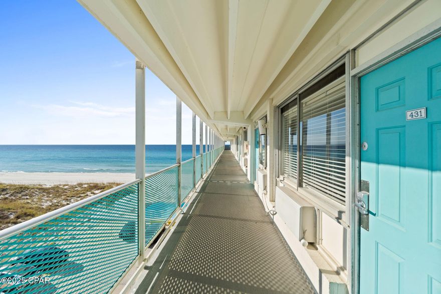 Welcome to your beachside getaway at 14401 Front Beach Road, Unit 431 in Panama City Beach — a refined condominium offering the perfect blend of coastal ambiance and relaxed vacation living. Located right on the Gulf-front, this residence invites you to wake up to shimmering views of turquoise waters and step out onto the balcony to feel the Gulf breeze. Inside, you'll find comfortable living space designed to take full advantage of this prime location — whether you're unwinding in the living area, preparing a meal in the kitchen, or simply enjoying the sunset from your own slice of paradise.

Living here means being just steps from white-sand beaches, vibrant dining, and lively entertainment, while returning home feels like a quiet retreat above it all. With modern finishes, thoughtful amenities, and the convenience of a full-service building, this unit is ideal for long-term rental or extended stays in one of Florida's most renowned coastal communities. Don't miss the chance to make it your next home by the sea.