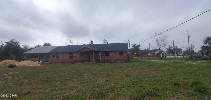 Block and brick house on large .74 corner acre lot in Callaway.