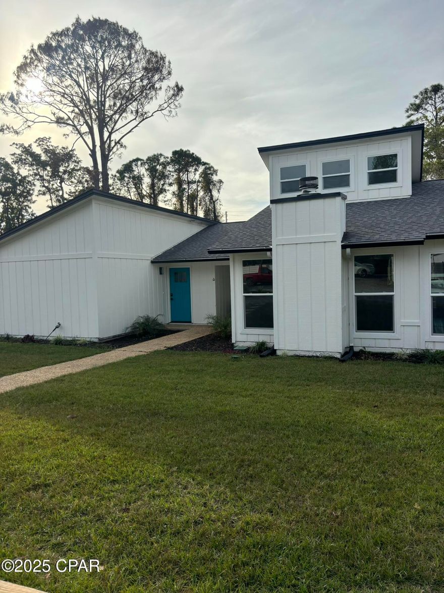 A MUST SEE! You'll love this freshly remodeled 2-bedroom, 1-bathroom duplex located right off N Lagoon. Featuring gorgeous modern upgrades, an electric fireplace, and easy access to everything PCB has to offer. Rent partially furnished or unfurnished. Water and a non-warrantied washer and dryer are included. Schedule your tour TODAY, this one will go fast!