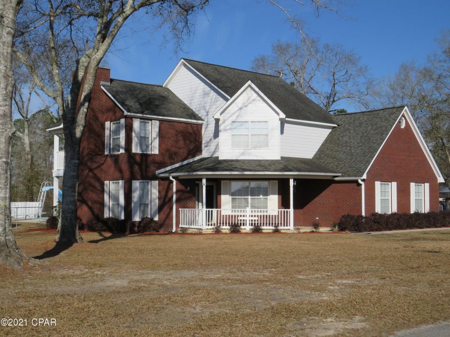 CURRENTLY UNDER CONTRACT, SELLER ACCEPTING BACKUP OFFERS You'll love this Beautiful 3/2.5 two story brick home featuring spacious rooms, an inground pool, and a two story workshop. Downstairs you'll find a kitchen with a breakfast bar, lots of storage, pantry, and room for a smaller table for extra seating. Off of the kitchen is a dining room and a living room with a wood burning fireplace, laundry room and half bath. Upstairs has the spacious master bedroom and master bathroom. Off of the master bedroom and one of the additional bedrooms you can access the balcony that overlooks the pool and property.  There is an additional bedroom and full bathroom upstairs as well.  The attic area over the home is finished with CH/A and great for a craft area, office or climate controlled storage. Enjoy the pool for those hot summers days with a covered patio for entertaining with plenty of room to spread out. There are 2 CH/A units for the home. Some updates include new paint, new engineered wood flooring, and carpet. The huge two story workshop was once a printing shop. Downstairs is heated and cooled with space for a dedicated office, kitchen area, and work areas. More storage is upstairs and a covered area for additional work space. This beautiful home and all of the extras sits on a 1.38 +/- acre nicely landscaped corner lot. Close to town for easy access to shopping, medical facilities, schools and churches. Shown to pre qualified buyers only.