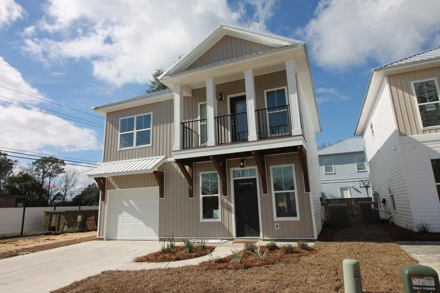 Beautiful New homes in a new community close to Tyndall AFB. This home is built with energy savings in mind. Metal Roofs, Custom cabinets, Quartz counter tops, tile, carpet in upstairs. This is one you don't want to miss. Community offers parks, paver streets and driveways, and Lawn care is covered in your HOA Fees. Perfect Location and the price is right
