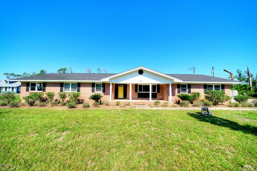 3635 Florida Ave, 1.2 acres, 4 bedrooms, 3 baths, mother in law suite and in-ground pool! Located in Florida Ave between Hwy 390 and Baldwin Road, convenient to Central PC, Lynn Haven and minutes from the PCB Fly-Over, fantastic location. The main house is all brick, 3 bedrooms, 2 full bathrooms with family room, dining, kitchen and laundry plus a two car garage. The mother in law suite has a family room, bedroom and full bathroom. The front and backyards are huge with in-ground pool. Ample room for RV, Boats, Workshop, No HOA and no flood insurance required per zoning. Center of town and over an acre of land, rare find! Come Visit Today!