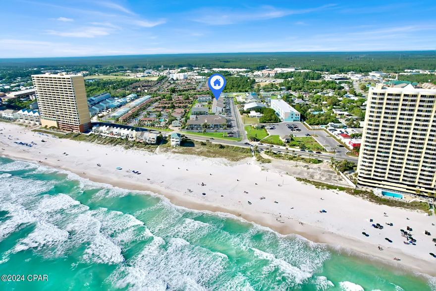 Welcome to the lowest priced, adorable, fully furnished unit at Endless Summer!! This 1 bedroom 1 bathroom unit has been beautifully updated and is turn key! Endless Summer II is conveniently located across the street from beach access number 70 with a pedestrian crosswalk for safe crossing. This quiet, 3 story, west end beauty allows short term renting, is near Pier Park, Frank Brown Park, and is only 20 min from the ECP airport. Turn this into your next investment, second home, or primary home and start enjoying the beach life today! This low rise, 3 story complex offers 2 pools, a hot tub, clubhouse, picnic area and shuffleboard. 
This tastefully designed unit comes fully furnished, has LVP flooring throughout, new appliances, in unit washer and dryer, and is fully stocked for you or your guests. This unit has not been used as a STR and it shows! Come see this unit today! Please verify measurements if important.