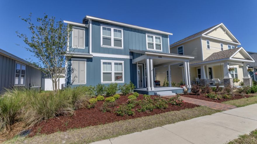 MOVE-IN READY home in the desirable SweetBay community!! This popular 3bd/2.5 bth floor-plan features an additional BONUS room for an office or easily convert to a bedroom. This home greets you with beautiful tile throughout 1st floor/brand new carpet upstairs. The large kitchen island with marble counter top, breakfast bar, soft close drawers, gas stove and large pantry. Master bedroom retreat, adorned with trey ceiling & en suite bath featuring marbled, double-vanity sinks, walk-in closet & stylish tiled shower. Spend afternoons enjoying the surrounding trails along the waters edge or laps in the community pool!  Large porches in both front and back...just steps away from top-ranking K-8 public charter school. A must see!! All sizes/info/measurements approx-please verify.