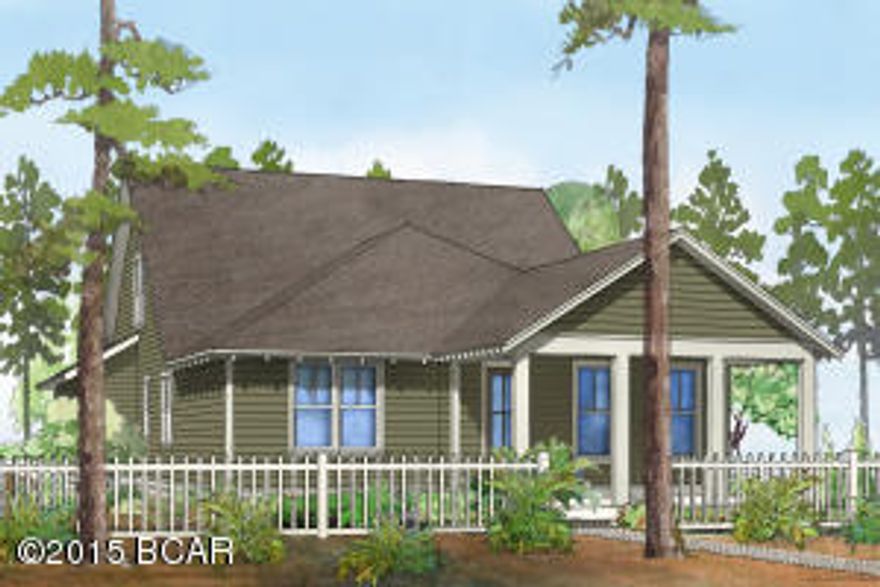 The Coral Bean floor plan offers 2,210 sq.ft., 4BR/3.5BA and a 2 car garage.  This home will offer  9' ceilings, hardwood flooring in living area, natural stone Travertine on bathroom floors, and granite countertops throughout.  The kitchen will offer stainless appliances with a gas range.  The sales center is open daily. Please stop by for more information.  As part of the Amenity fee homeowners have access to the Village Commons Pool & Fitness Center and Lake Powell Dock; UNLIMITED golf with no green fees (cart fees apply) at the Origins Golf Course; and 15% Discount on all food/bev at Fish Out of Water and Gathering Spot & Sushi Bar (both at the WC Inn). Ask your sales Agent about St. Joe Club & Resorts membership opportunities.