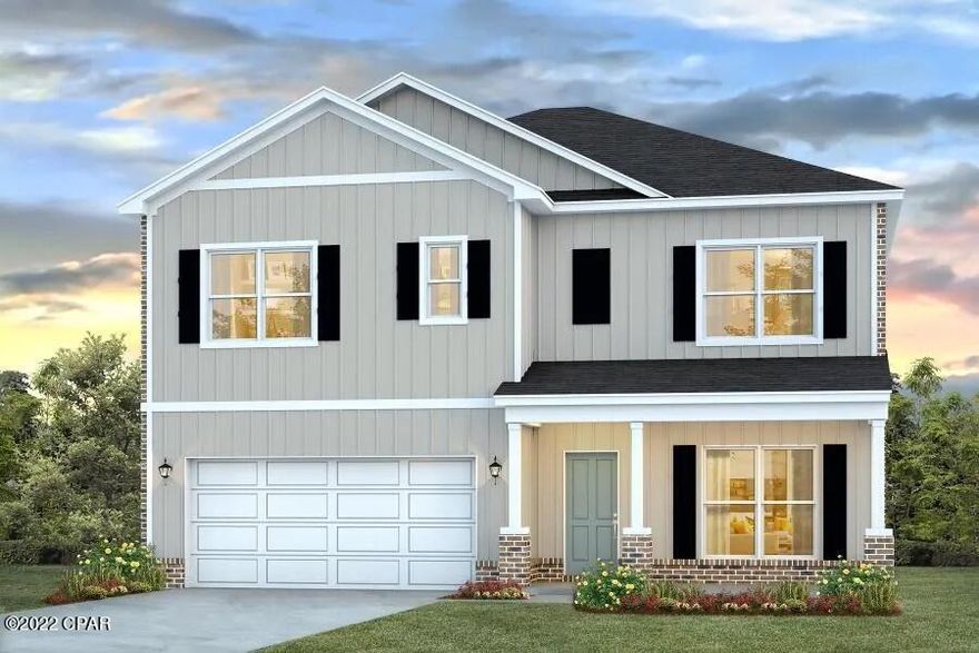 The Carol is an exceptional 5 bedroom, 3 bath home. As you enter this home, you will find an office to the right and garage to the left. Continuing down the entry way of the home, the kitchen will be directly to the right at the end of the entry way. The family room is open and spacious connected with the dining area leading to the back porch. Bedroom 2 is situated to the left right off the family room along with a bathroom situated across from the room. Upstairs you'll find a spacious bonus room, with bedroom 4 and 5 connected to it. Bath 3 down the hall to the right, also leads to bedroom 3. Upstairs you also have bedroom 1 with double vanity, walk in closet, and separate Garden tub and shower. This home comes standard with a Smart Home Technology package which includes a KwikSet keyless entry, Skybell doorbell, automated front porch lighting, an Echo Dot device, and Quolsys touch panel which can be integrated to control your lighting, thermostat, front door and so much more.

This home is being constructed with the Zip Sheathing system, providing greater protection than a traditional housewrap from damages due to wind, rain, and extreme weather. A builder 10-year structural warranty is also included.

Pictures may be of similar, but not necessarily of subject property, including exterior and interior colors.