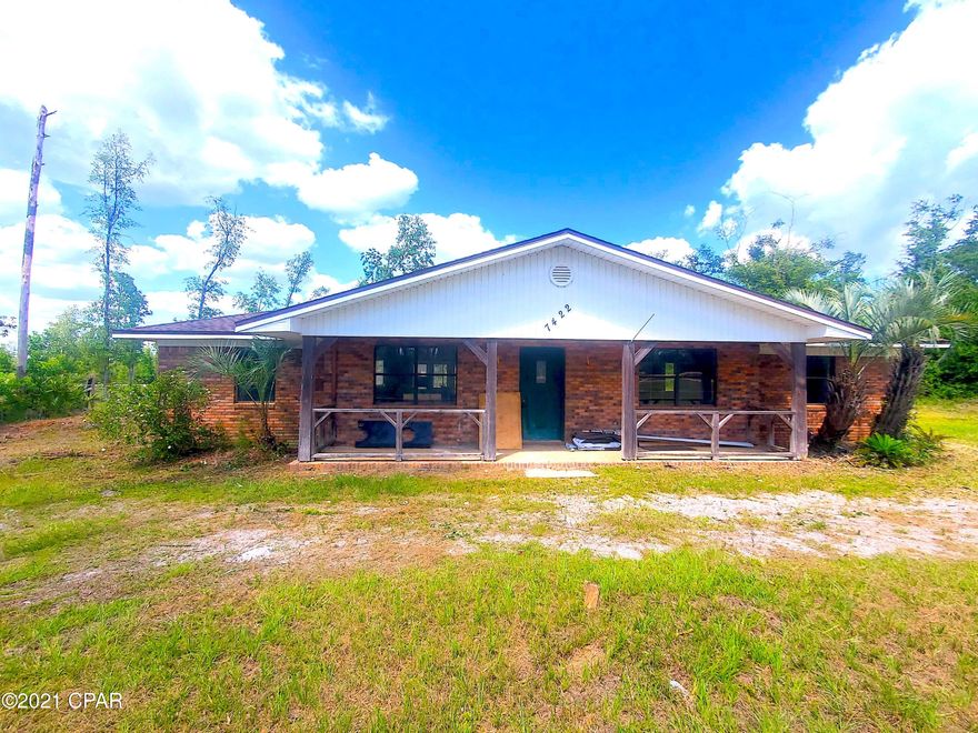 BRING ALL OFFERS! INVESTORS SPECIAL! Open floor plan ranch style home sitting on over 1.5 acre CORNER LOT. Has great bones for someone with great vision of the HGTV MODERN FARMHOUSE STYLE HOME! NEW PLUMBING THROUGHOUT, NEW ELECTRICAL THROUGHOUT, NEW ROOF 2019, NEW HVAC DUCTS, NEW EXTERIOR DOORS on backside of home. Home is gutted to the studs with good bit of finishing materials that will convey with sale.



In a continuously growing area of Panama City where all livestock and equestrian are allowed with no restrictions. Home needs insulation, drywall, floors, paint and septic system to be ready for its new family. Sellers might continue to do work and will cause the current listing price to continue to rise. Lock in while you have the chance to make this wonderful BRICK home yours.