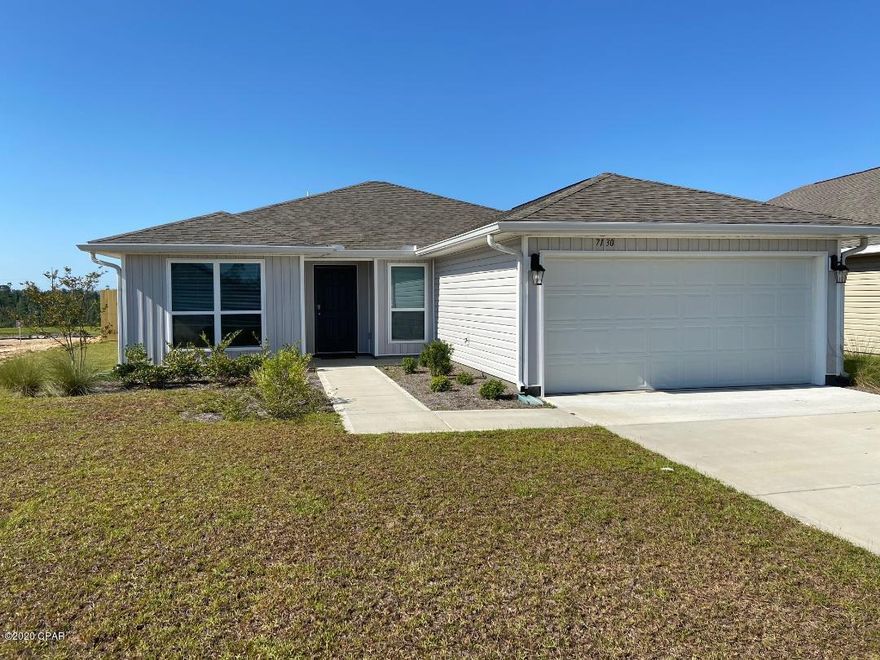 Like new 3 bedroom, 2 bathroom 1,677sqft built in 2019 in Barrett's Park subdiv off Hwy 231 at Bayou George Dr. 2 car garage, covered back porch, privacy fenced yard. Pets negotiable, restrictions apply.